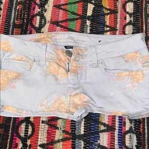 Blue and Orange Floral Print AE shorts